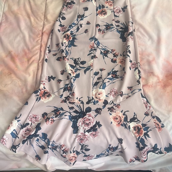 AQUA FLORAL DRESS - Picture 7 of 8